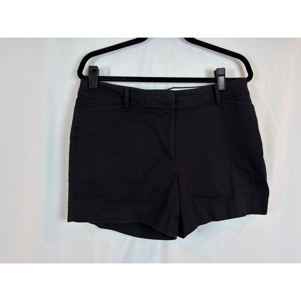 Talbots Perfect Short Womens 12P Black Chino Mid Rise Petite Casual Shorts - Picture 2 of 6